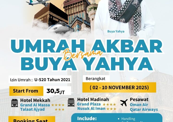 Umroh Akbar Bersama Buya Yahya November 2025, Fasilitas Lengkap dan Harga Terjangkau